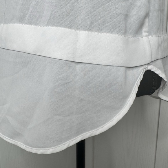 Michael Kors Women's White Layered Sleeveless Top/Blouse Size S MK Logo -Sm Hole - Picture 6 of 8